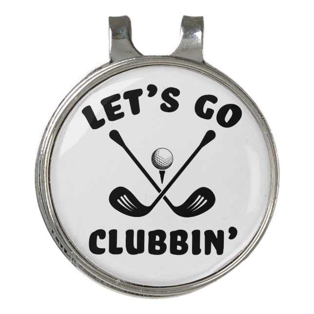 Golfer Modern Typography Funny Saying Golf Hat Clip (Front)