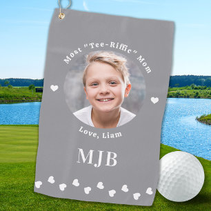 Golfer MOM Custom Photo Personalized Monogram Golf Towel