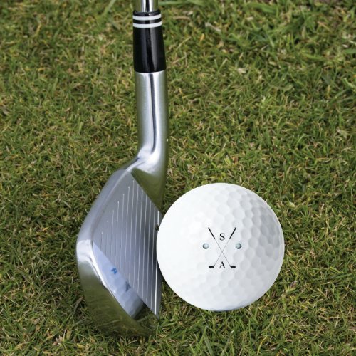 Golfer Monogram Elegant Clubs Great Fun Gift Fab Golf Balls