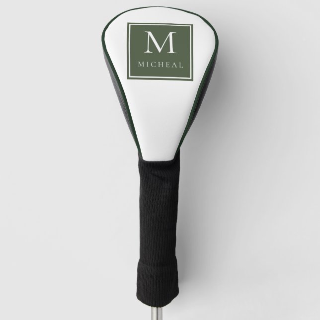 Golfer Monogram Golf Head Cover (Front)
