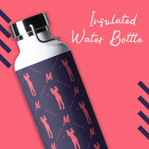 Initial Water Bottle - Pink, M