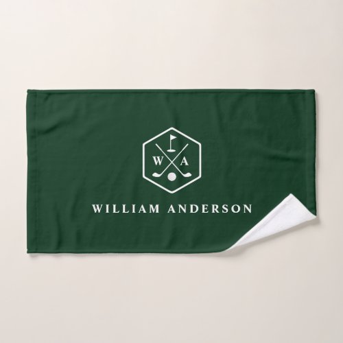 Golfer Monogram & Name Stylish Minimalist Golf