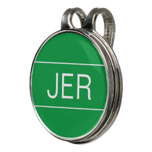 Golfer Monogram Sports Golf Equipment Modern Green Hat Clip