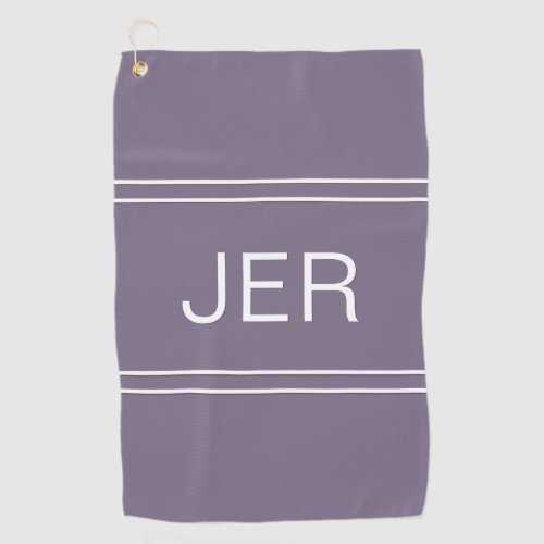 Golfer Monogrammed Stylish Purple Sports Pro      Golf Towel