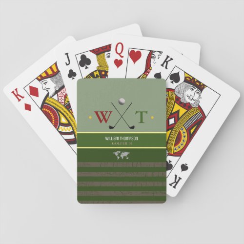 golfer name cool green playing cards