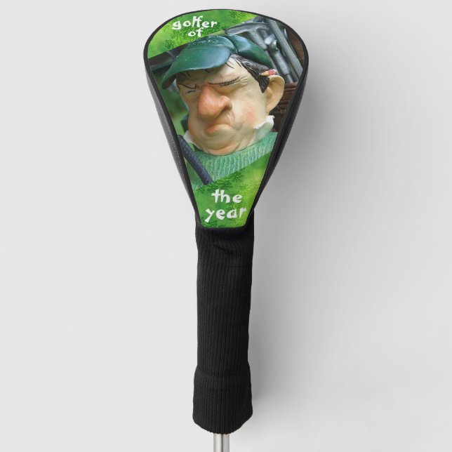 Golfer of the Year Driver Cover, White Golf Head C Cover (Front)