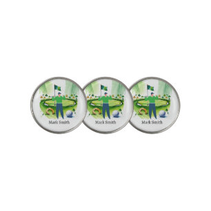 GOLFER on Golf Course St. Patrick's Day Ball Marker