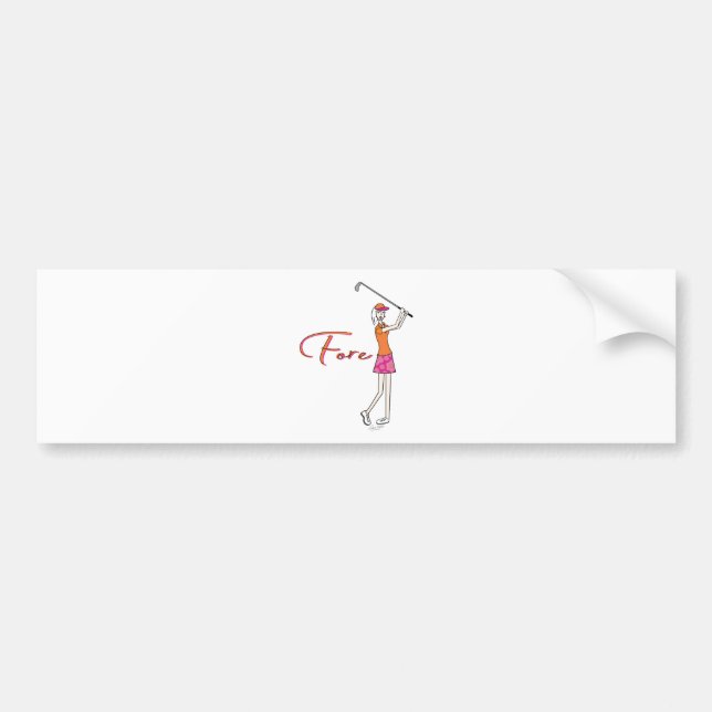 Golfer_Palm Beach Lady Collection Bumper Sticker (Front)