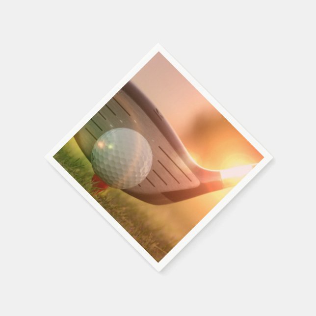 Golfer Paper Napkins (Corner)