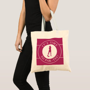 Golfer Par Tee Time Golf Cute For Her Pink Funny Tote Bag