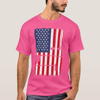 Golfer Patriotic American Flag Golfing Usa America T-Shirt