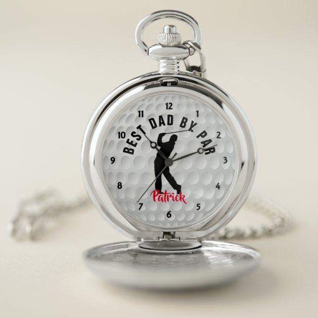 Golfer Personalized Golf Pocket Watch (Inside)