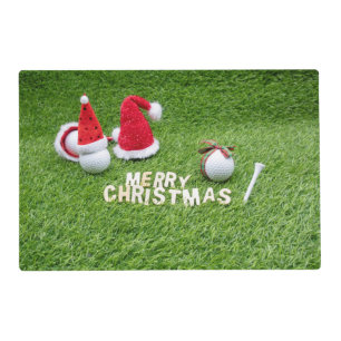 Golfer Placemat for Christmas Holiday