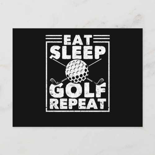 Golfer Player Golfer Funny Sport Eat Sleep Postcard