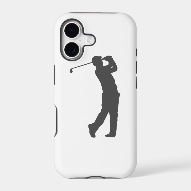 Golfer  player  silhouette iphone case (Back)