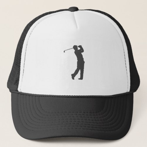 Golfer  player  silhouette trucker hat