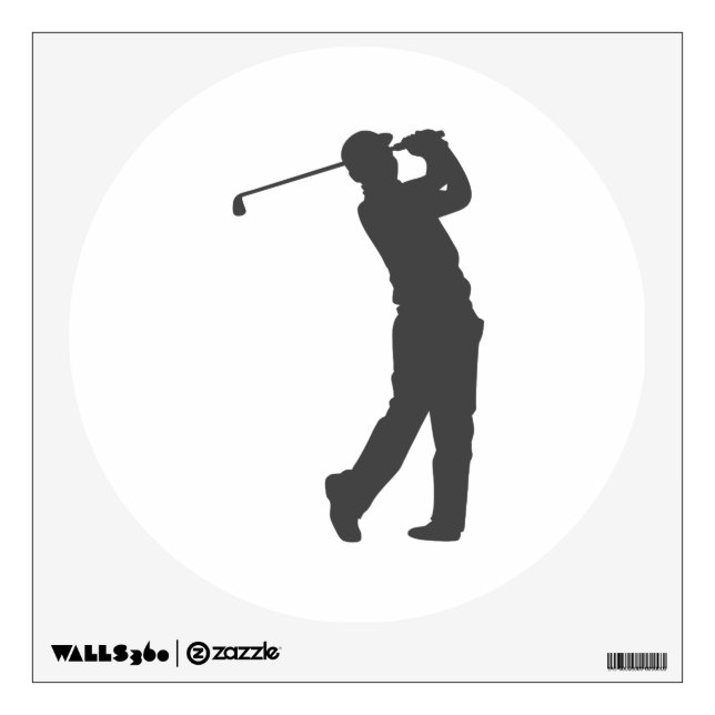Golfer  player  silhouette wall decal (Front)