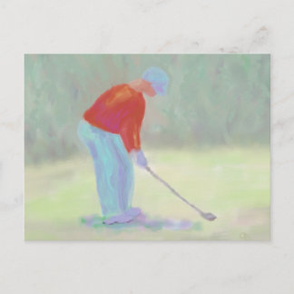 Golfer, Postcard