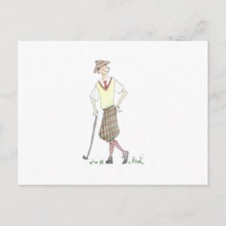 Golfer Postcard