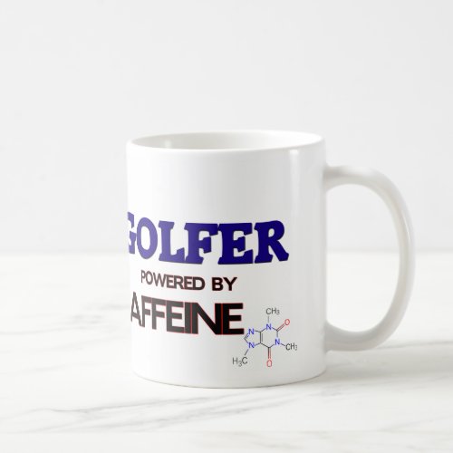 Golfer Powered by caffeine Coffee Mug