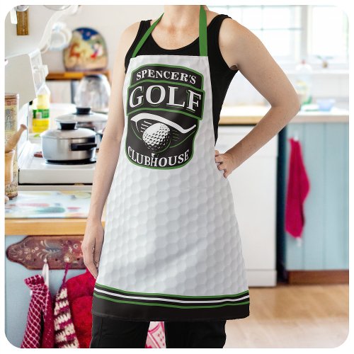 Golfer Pro Golf Player Club Clubhouse Personalized Apron