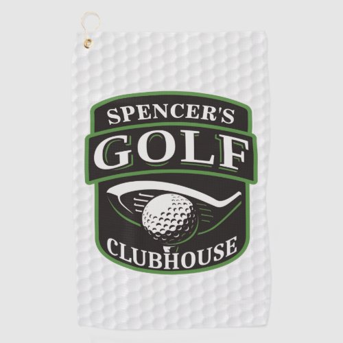 Golfer Pro Golf Player Club Clubhouse Personalized Golf Towel