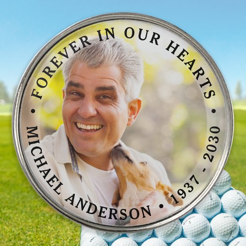 Golfer Remembrance Photo Celebration Of Life Golf Ball Marker