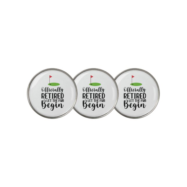 Golfer Retired golfer retirement  Golf Ball Marker (3 Up)