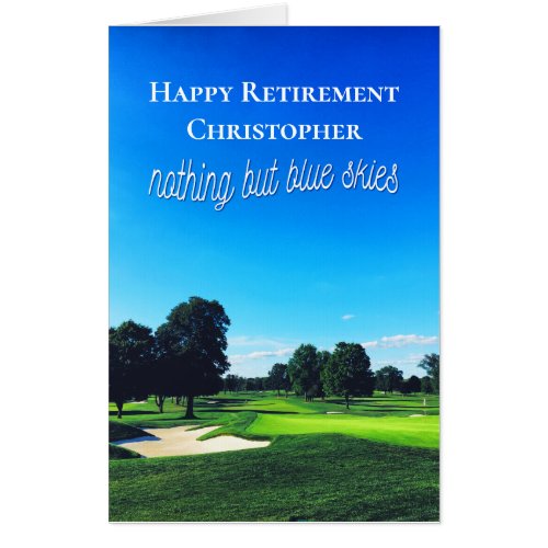 Golfer Retirement For Office  Groups Card