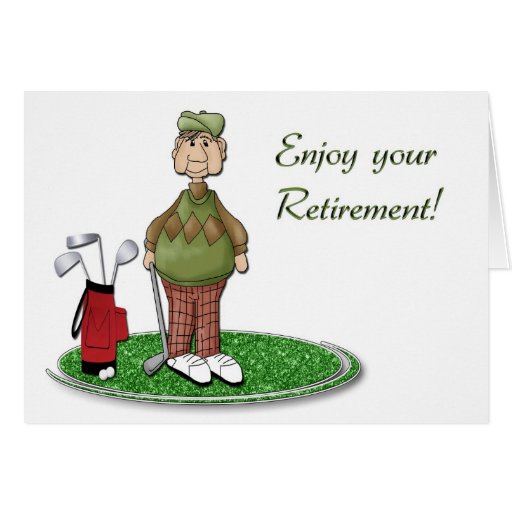 Golfer Retirement Greeting Card | Zazzle