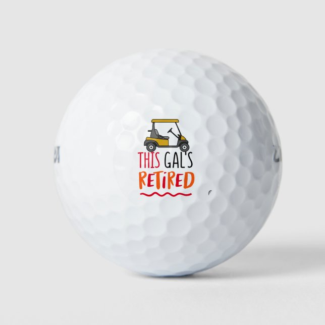 Golfer retirement theme  golf balls (Front)