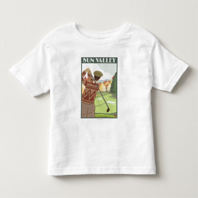 Golfer Scene - Sun Valley, Idaho Toddler T-shirt (Front)