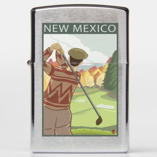 Golfer SceneNew Mexico Zippo Lighter