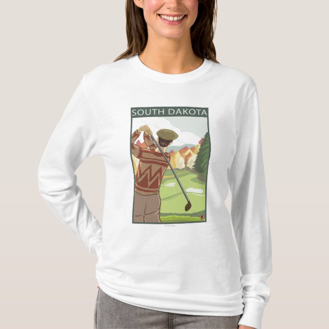 Golfer SceneSouth Dakota T-Shirt (Front)