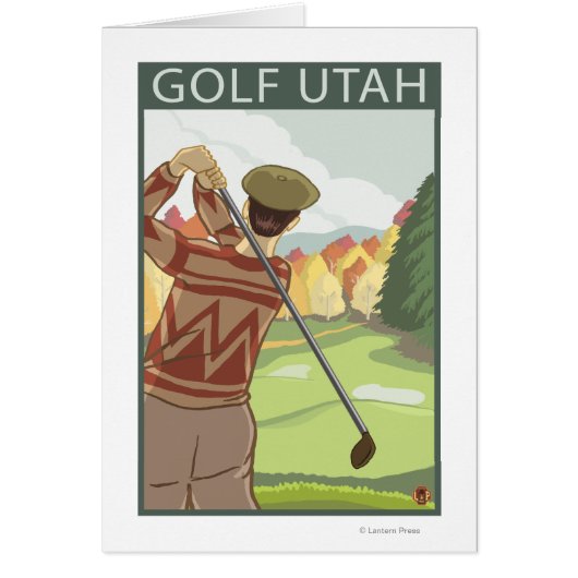 Golfer SceneUtah Cards (Front)