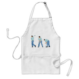 Golfer Sequence Adult Apron