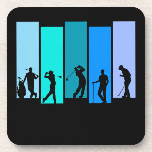 Golfer Silhouette Beverage Coaster
