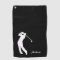 Golfer Silhouette Black White Monogram