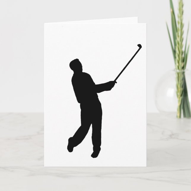 Golfer silhouette card (Front)