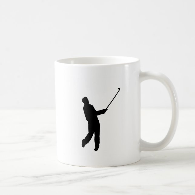 Golfer silhouette coffee mug (Right)