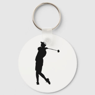 Golfer Silhouette Keychain