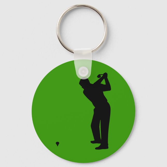 golfer silhouette keychain (Front)