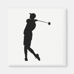 Golfer Silhouette Magnet