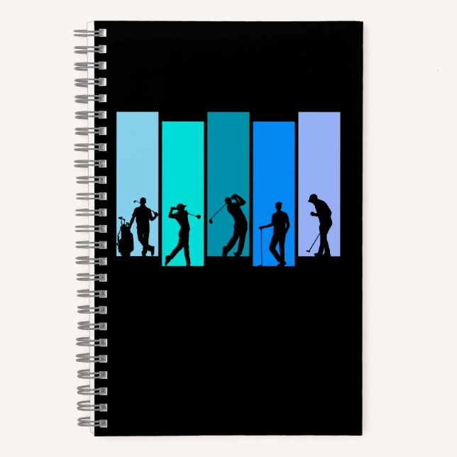 Golfer Silhouette Notebook (Front)