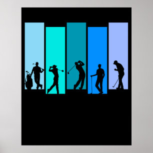 Golfer Silhouette Poster