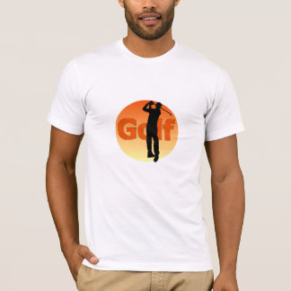 Golfer Silhouette Sunset T-Shirt
