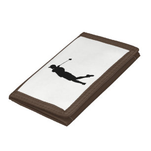 Golfer Silhouette Tri-fold Wallet