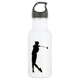 Golfer Silhouette Water Bottle