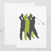 golfer silhouettes golf design (Front/Back)