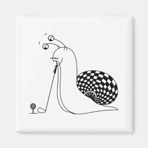 Golfer snail magnet